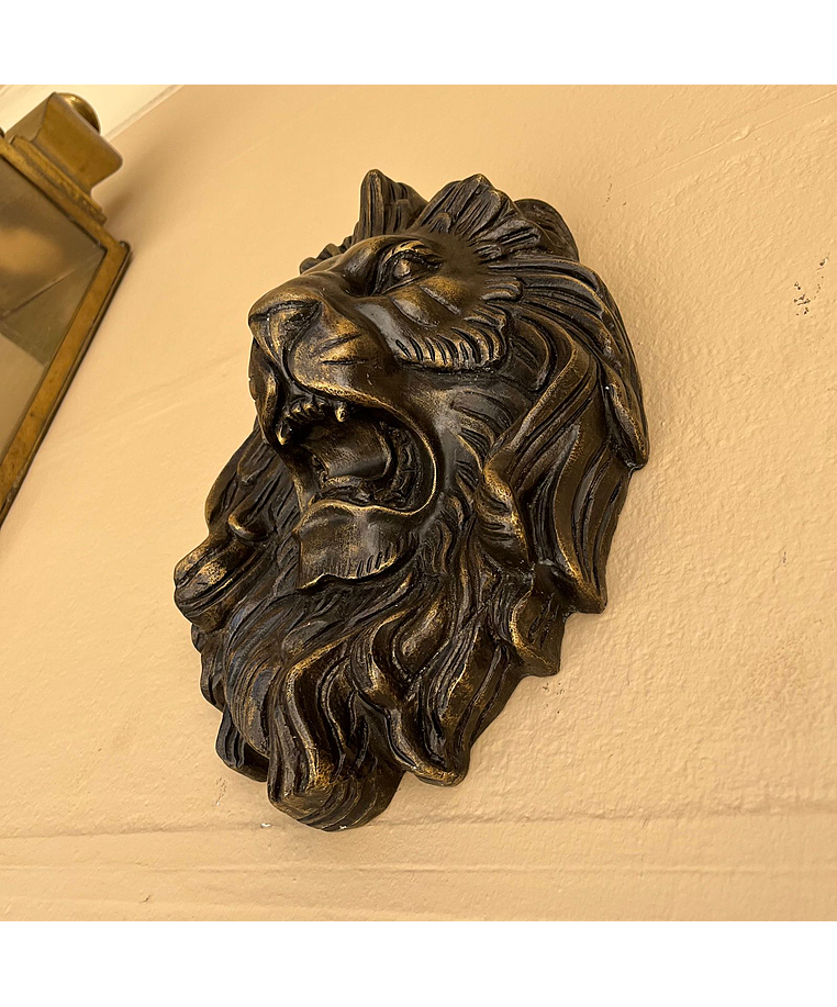 imagem do produto Escultura Cara de Le�o  34cm - EBZ605