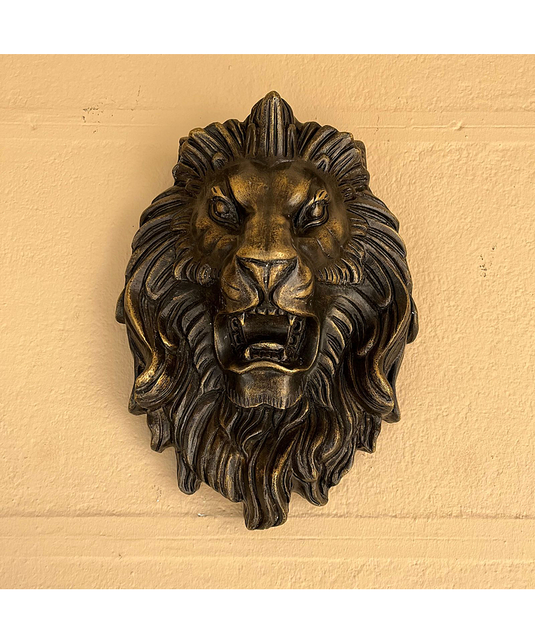 imagem do produto Escultura Cara de Le�o  34cm - EBZ605