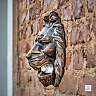 imagem do produto Escultura Cara de Le�o em Bronze 30cm VRBZ316 Eleg�ncia e Express�o