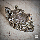 imagem do produto Escultura Cara de Lobo em Bronze 40cm - VRBZ351 Obra Expressiva