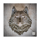 imagem do produto Escultura Cara de Lobo em Bronze 40cm - VRBZ351