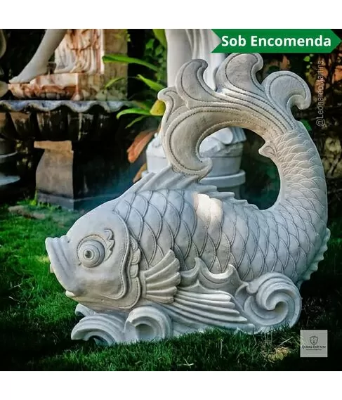imagem de Escultura Carpa 65cm - FML161
