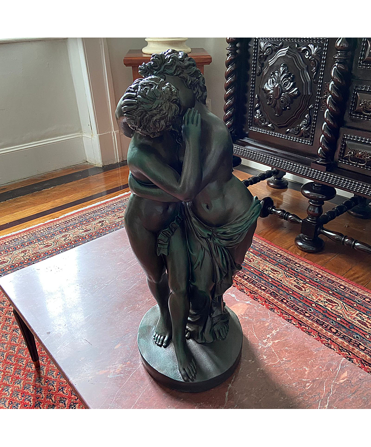 imagem do produto Escultura Casal Primeiro Beijo 60cm - EML182