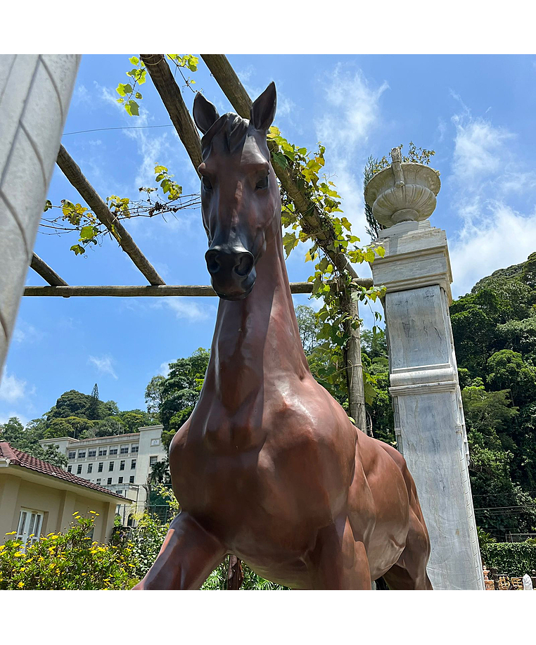 imagem do produto Escultura Cavalo em Bronze 198cm - EBZ603 Destaque para Haras e Ambientes R�sticos