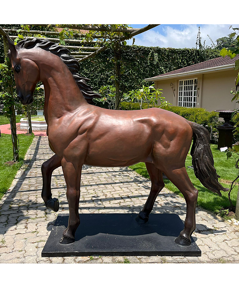 imagem do produto Escultura Cavalo em Bronze 198cm - EBZ603 Destaque para Haras e Ambientes R�sticos