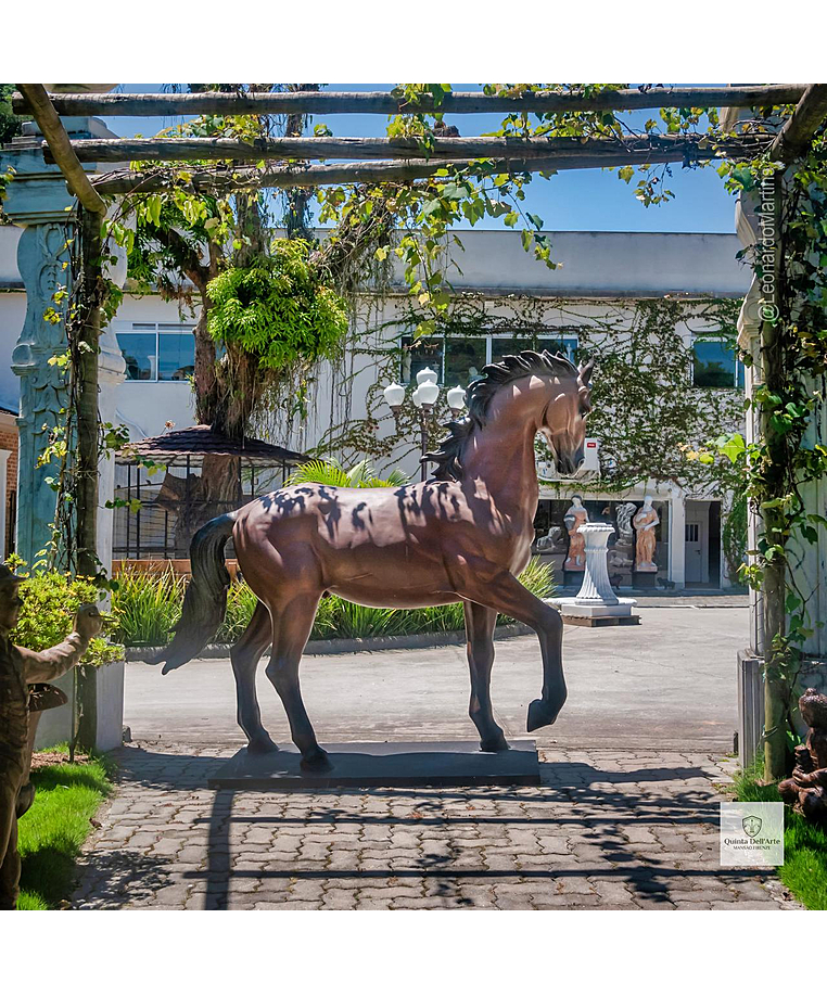 imagem do produto Escultura Cavalo em Bronze 198cm - EBZ603 Destaque para Haras e Ambientes R�sticos
