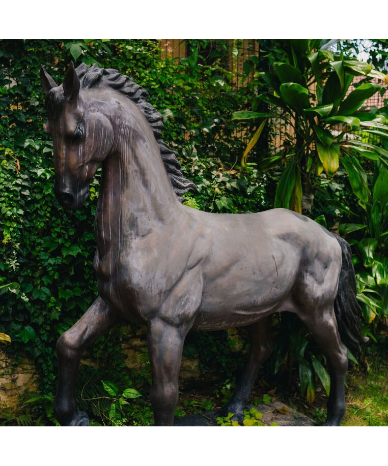 imagem do produto Escultura Cavalo em Bronze 198cm - EBZ603 Destaque para Haras e Ambientes R�sticos
