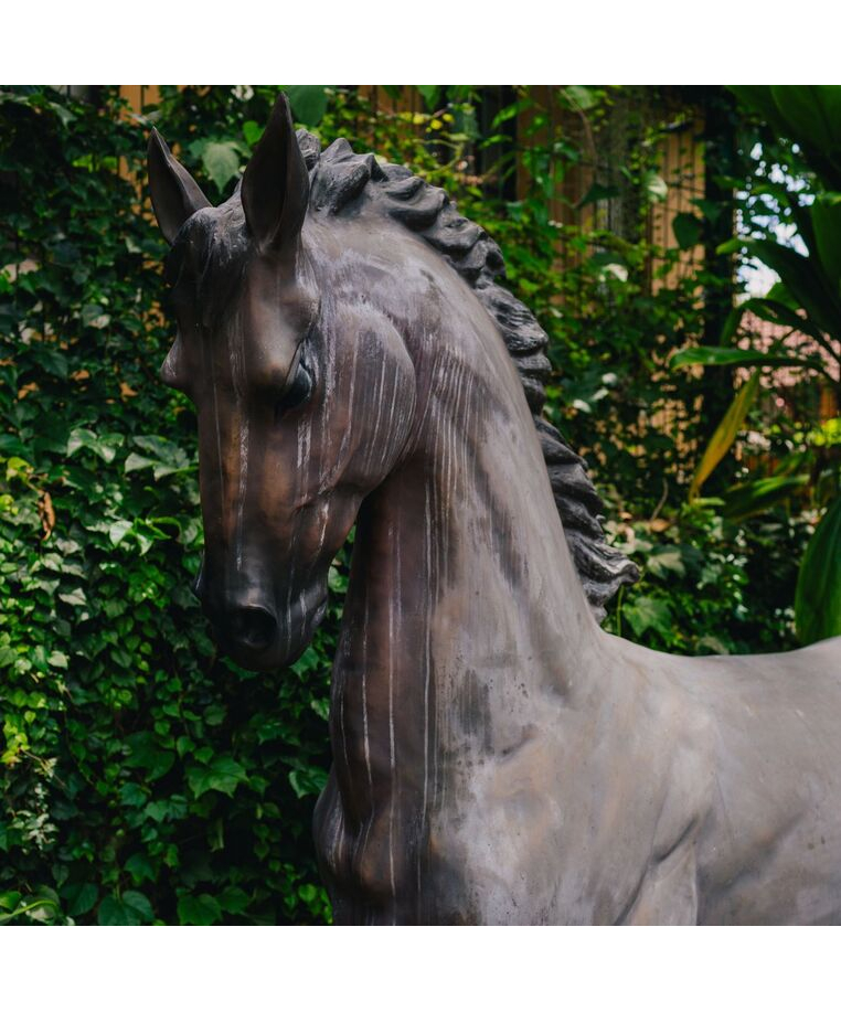 imagem do produto Escultura Cavalo em Bronze 198cm - EBZ603 Destaque para Haras e Ambientes R�sticos