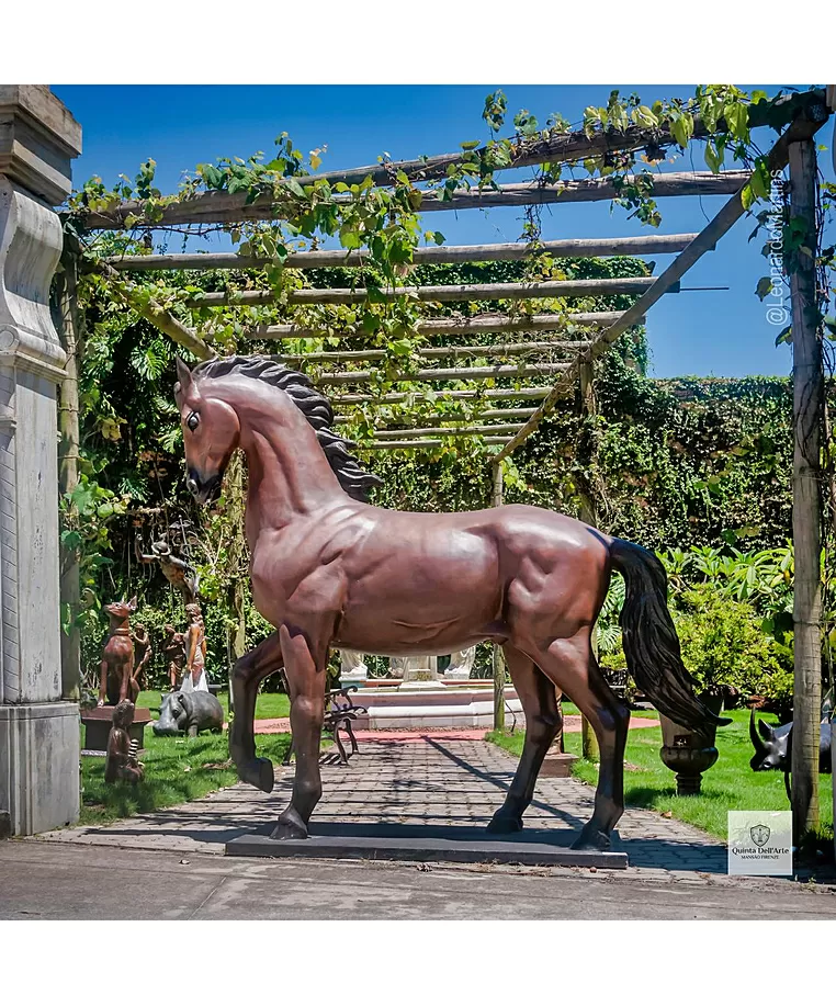 imagem do produto Escultura Cavalo em Bronze 198cm - EBZ603 Destaque para Haras e Ambientes R�sticos