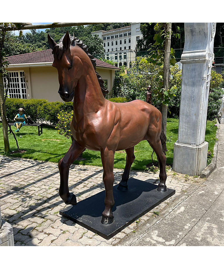imagem do produto Escultura Cavalo em Bronze 198cm - EBZ603