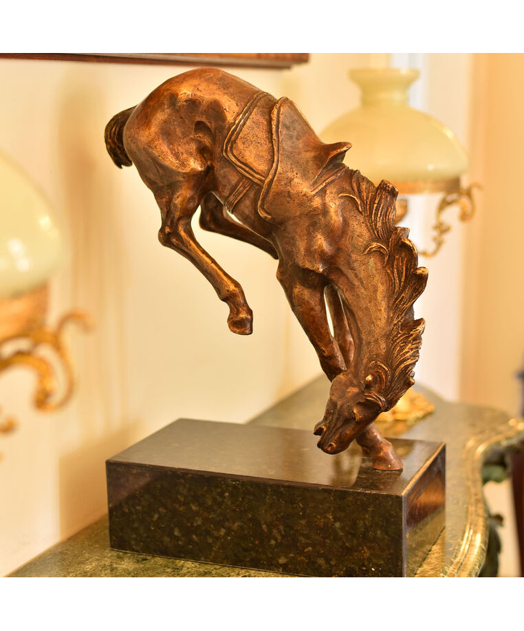 imagem do produto Escultura Cavalo em Bronze 52cm EBZ543 For�a e Eleg�ncia