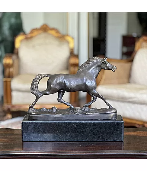 imagem de Escultura Cavalo Puro Sangue Árabe 40cm  - VRBZ333