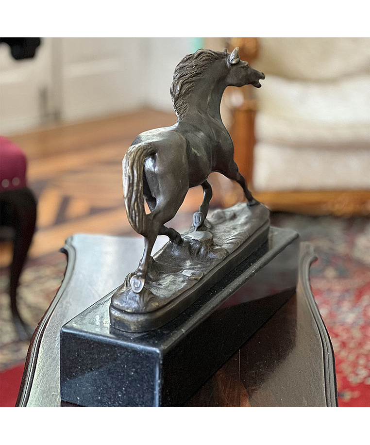 imagem do produto Escultura Cavalo Puro Sangue �rabe em Bronze 40cm VRBZ333 Eleg�ncia e Nobreza