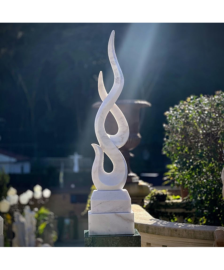 imagem do produto Escultura Chama Esculpida Branco 150cm - EMP740 Design Contempor�neo Decorativo
