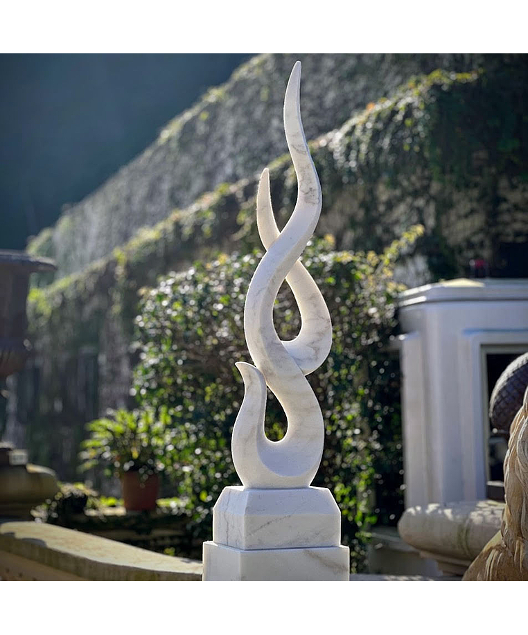 imagem do produto Escultura Chama Esculpida Branco 150cm - EMP740 Design Contempor�neo Decorativo