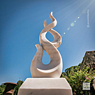 imagem do produto Escultura Chama Esculpida Branco 150cm - EMP740 Design Contempor�neo Decorativo