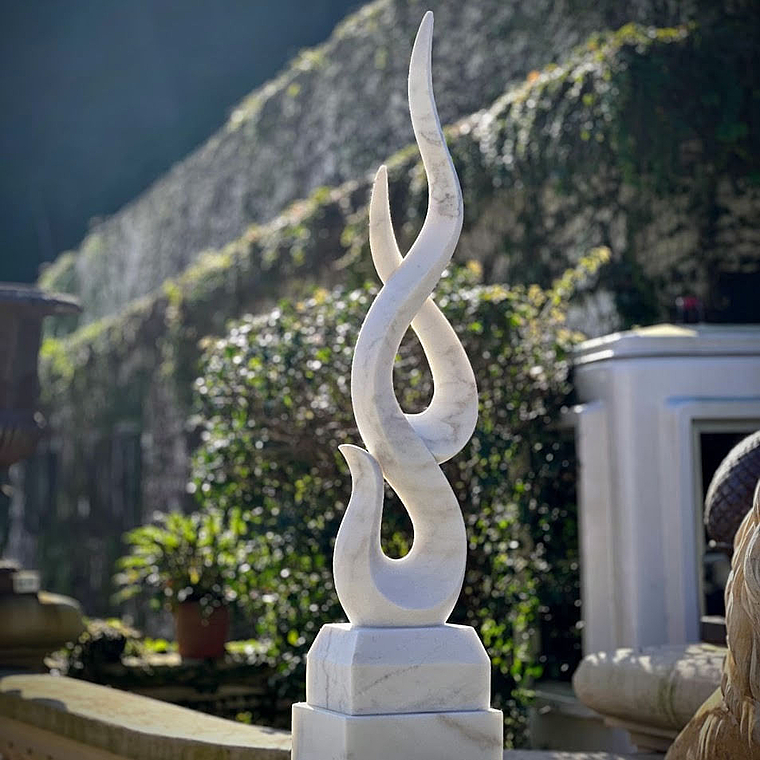 imagem do produto Escultura Chama Esculpida Branco 150cm - EMP740 Presen�a Arquitet�nica