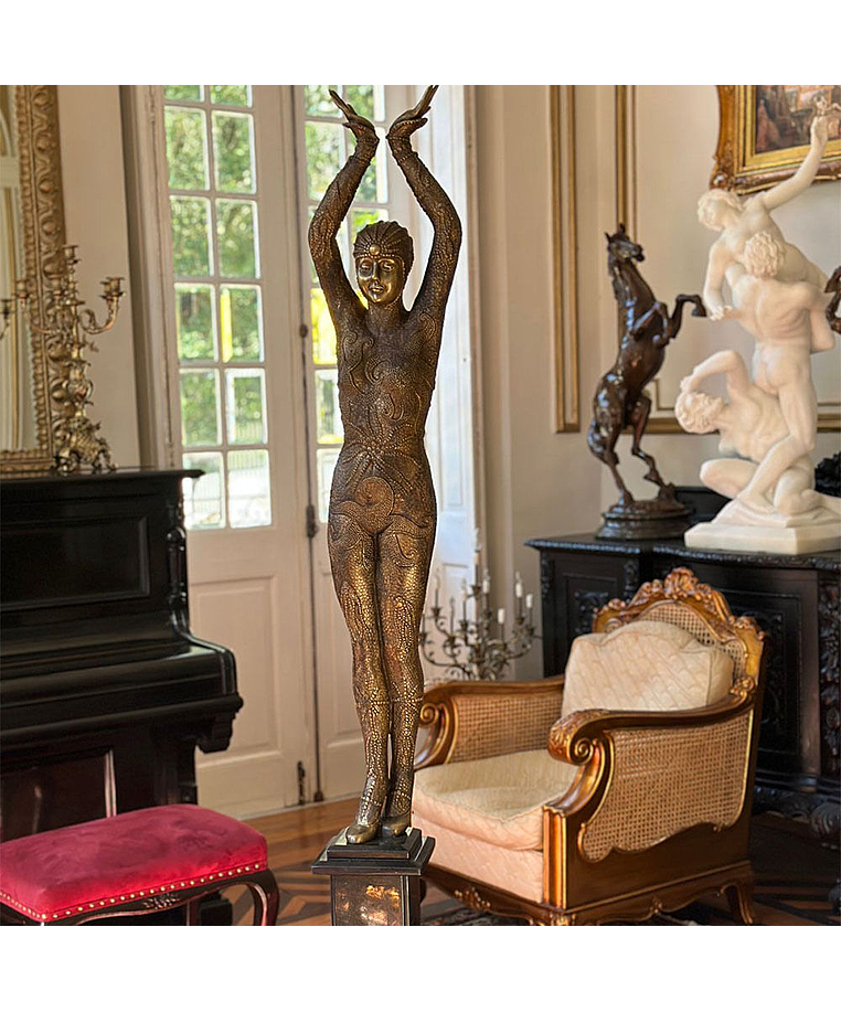 imagem do produto Escultura Chiparus em Bronze 143cm EBZ595 Sofistica��o Atemporal