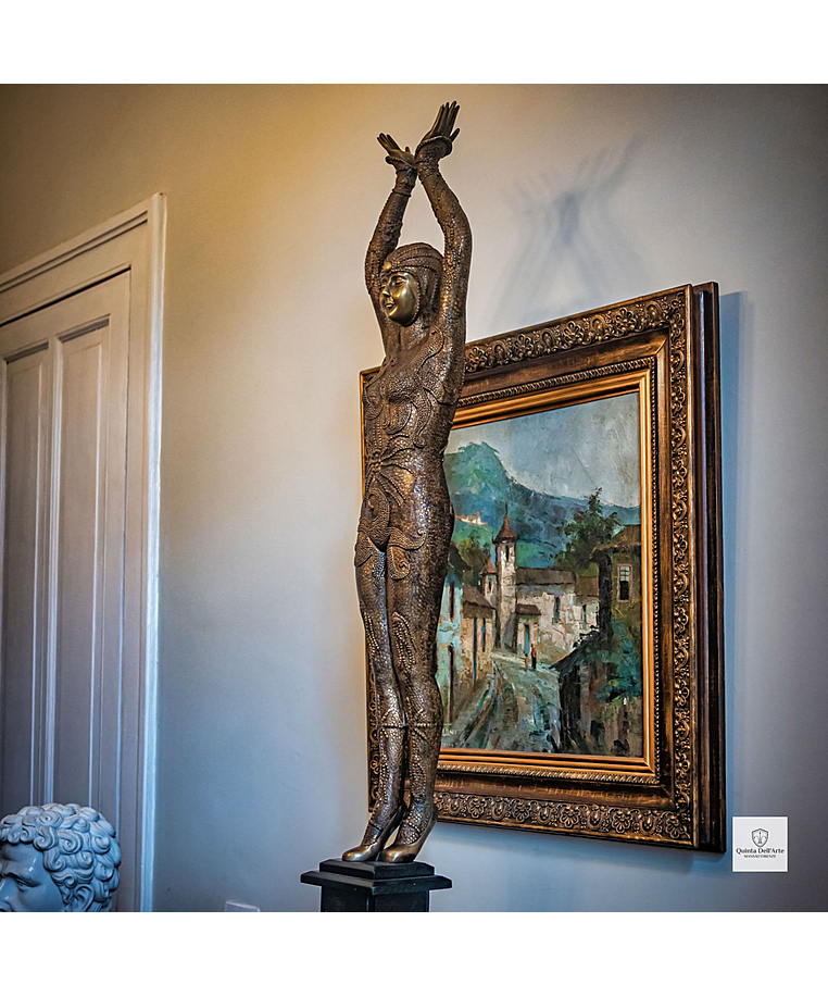 imagem do produto Escultura Chiparus em Bronze 143cm EBZ595 Sofistica��o Atemporal