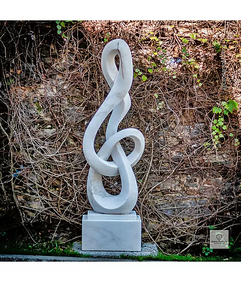 imagem de Escultura Contorno da Realeza Mármore Branco 120cm - EMP734