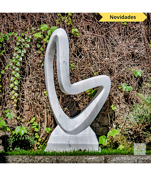 imagem de Escultura Curva Eterna Mrmore Branco 100cm - EMP744