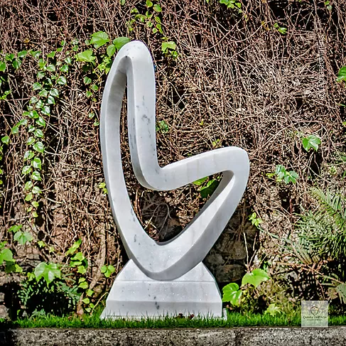 imagem de Escultura Curva Eterna Mármore Branco 100cm EMP744 Arte Escultórica By Quinta DellArte