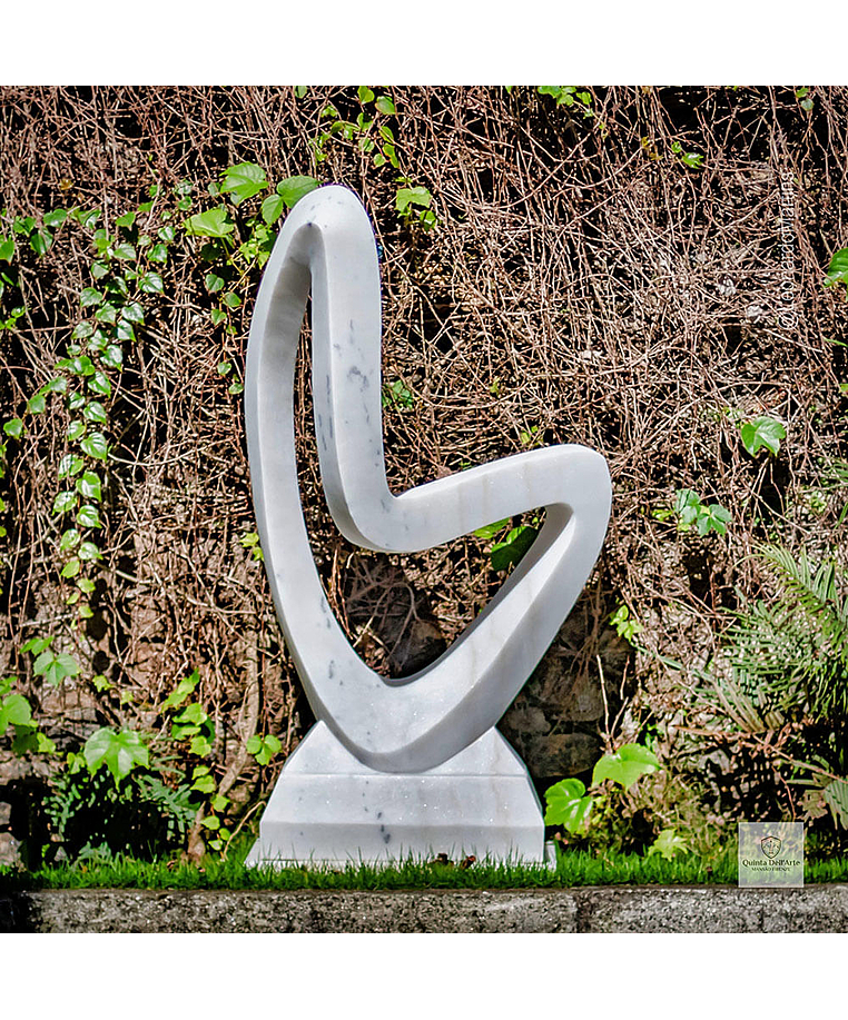 imagem do produto Escultura Curva Eterna M�rmore Branco 100cm EMP744 | Arte Escult�rica By Quinta DellArte
