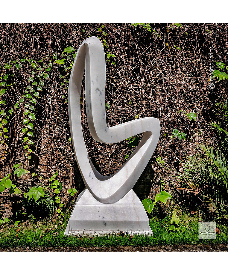 imagem do produto Escultura Curva Eterna M�rmore Branco 100cm EMP744 | Arte Escult�rica By Quinta DellArte