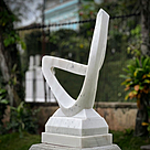 imagem do produto Escultura Curva Eterna M�rmore Branco 100cm EMP744 Composi��es Modernas