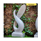 imagem do produto Escultura Curva Majestosa M�rmore Branco 120cm - EMP729