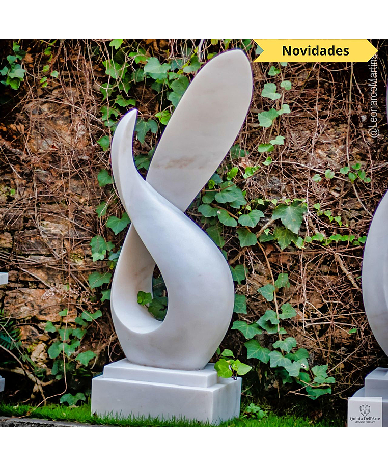 imagem do produto Escultura Curva Majestosa M�rmore Branco 120cm - EMP729