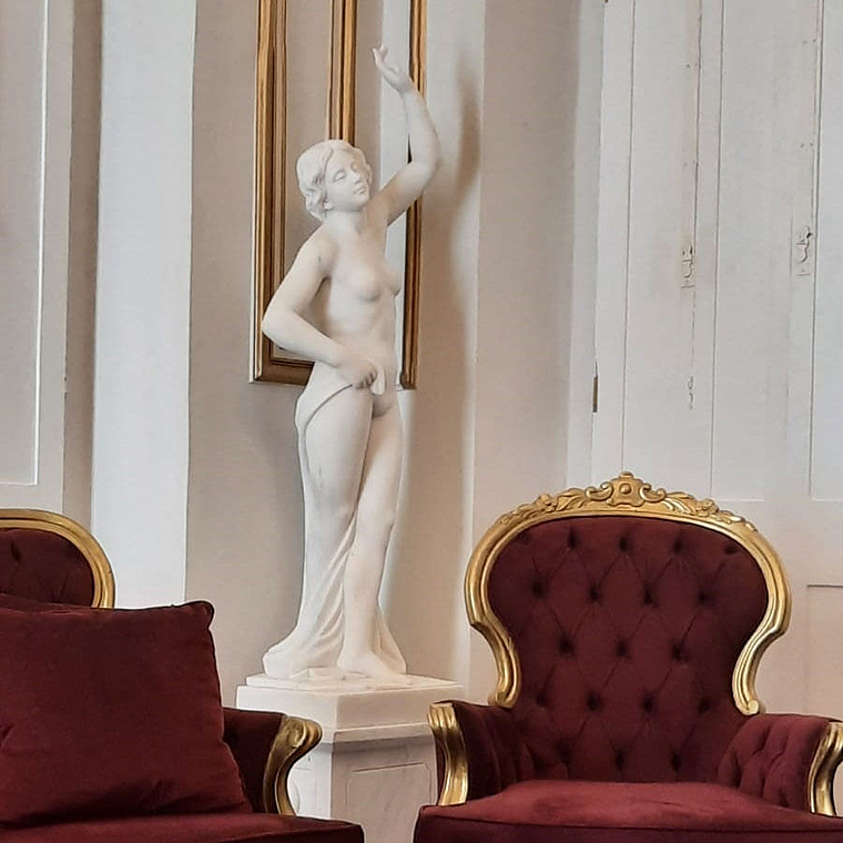 imagem do produto Escultura Dan�arina em M�rmore 160cm - EMP465 Eleg�ncia e Movimento Cl�ssico