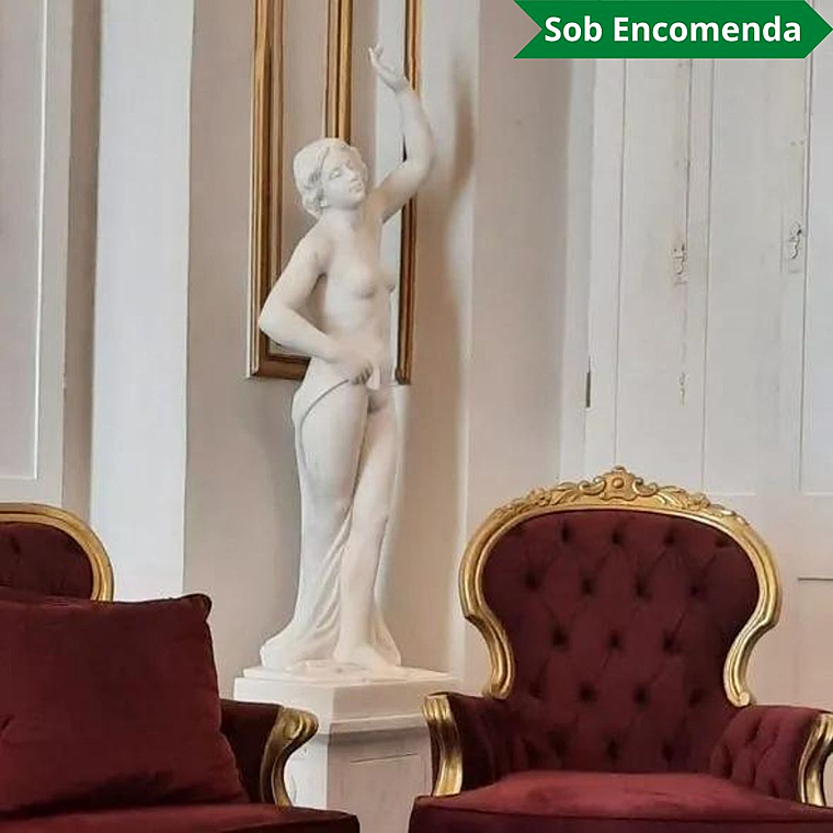 imagem do produto Escultura Dan�arina em M�rmore 160cm - EMP465 Eleg�ncia e Movimento Cl�ssico