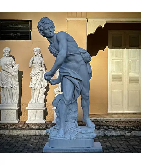 imagem de Escultura Davi de Bernini Mármore Branco 230cm - EMP691