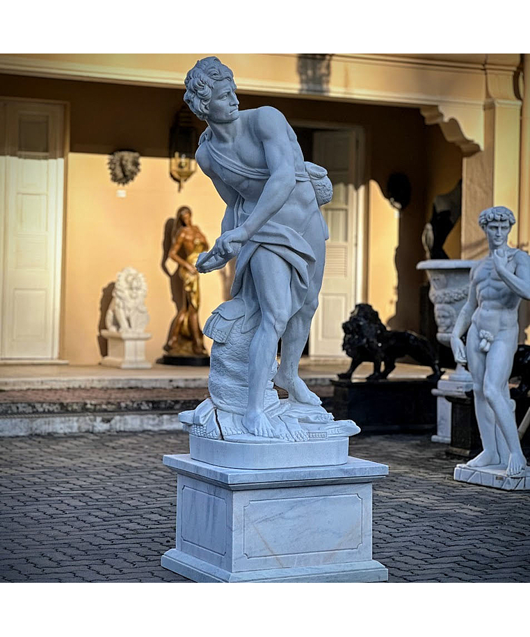 imagem do produto Escultura Davi de Bernini M�rmore Branco 230cm - EMP691 Cl�ssico Atemporal