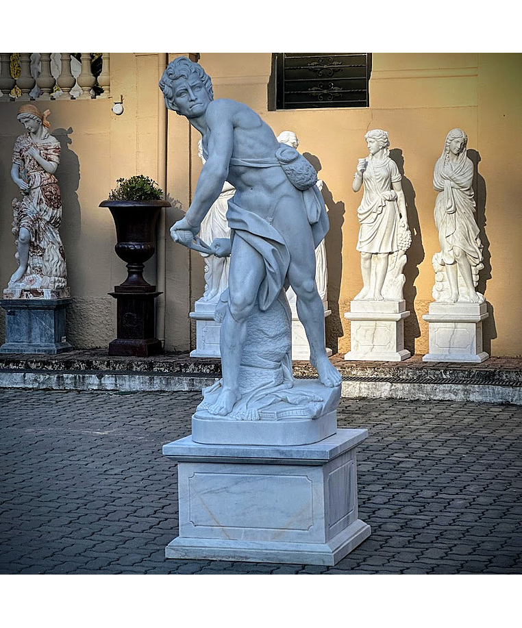 imagem do produto Escultura Davi de Bernini M�rmore Branco 230cm - EMP691 Cl�ssico Atemporal