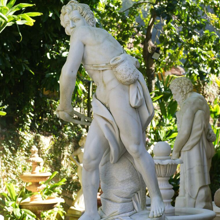 imagem do produto Escultura Davi de Bernini M�rmore Branco 230cm - EMP691 Obra-Prima da Arte Barroca