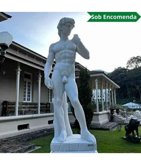 imagem de Escultura David em Mármore 180cm - EMP405 Obra Clássica