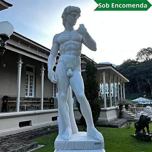 imagem de Escultura David em Mármore 180cm - EMP405 Obra Clássica