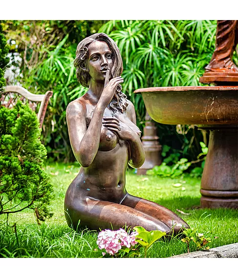 imagem de Escultura de Bronze a Voz do Silêncio 106cm - EBZ573