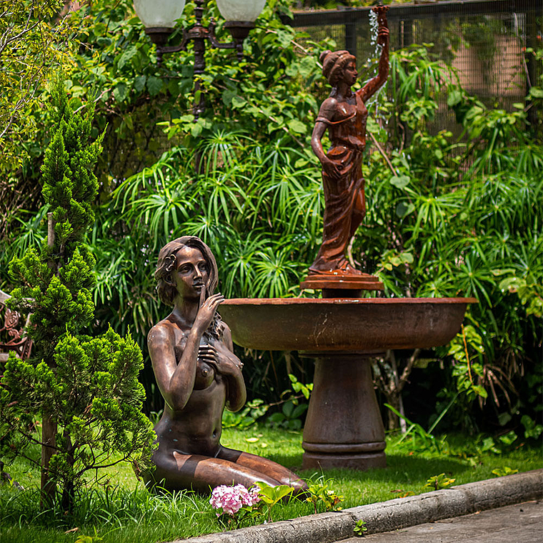 imagem do produto Escultura de Bronze a Voz do Sil�ncio 106cm - EBZ573 Eleg�ncia Art�stica