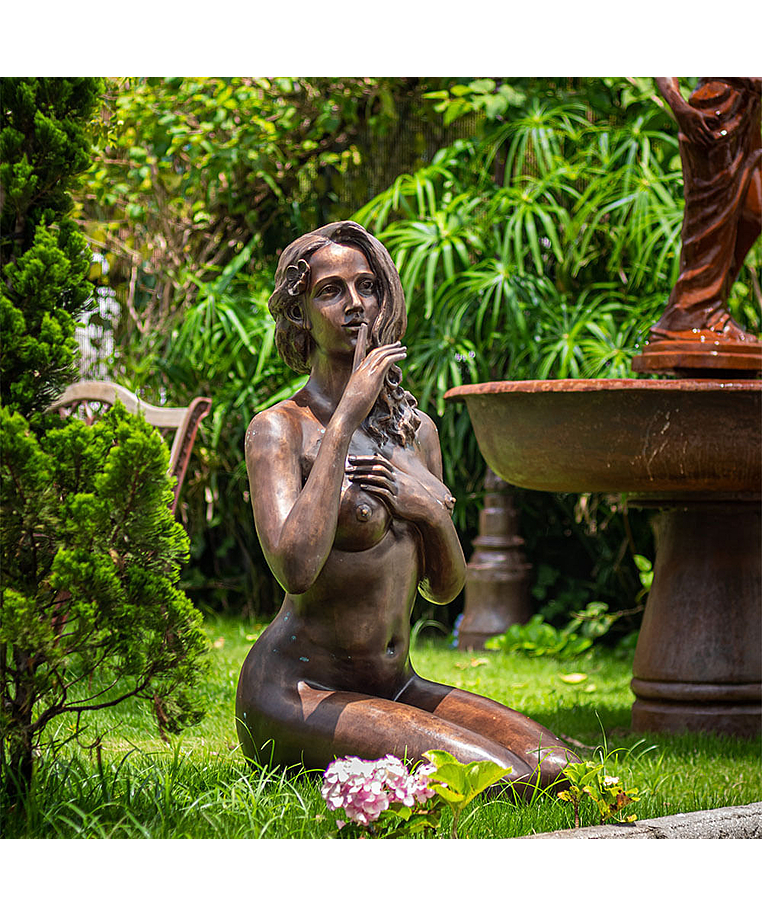 imagem do produto Escultura de Bronze a Voz do Sil�ncio 106cm - EBZ573