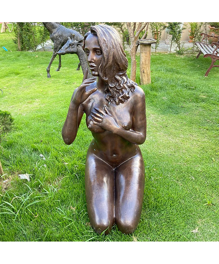 imagem do produto Escultura de Bronze a Voz do Sil�ncio 106cm - EBZ573