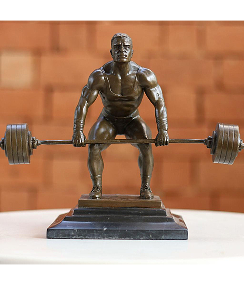 imagem de Escultura de Bronze Alteres Champion 23cm - EBZ297
