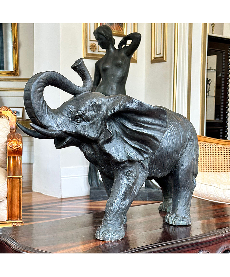 imagem do produto Escultura de Bronze Elefante 45x62 - EBZ557