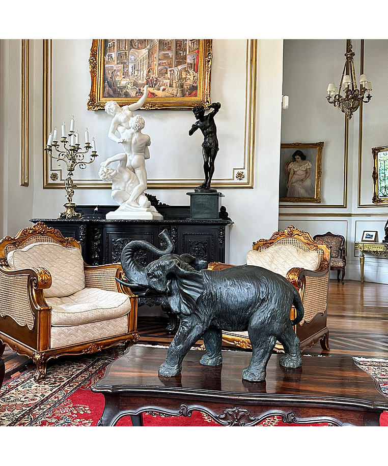 imagem do produto Escultura de Bronze Elefante 45x62 - EBZ557