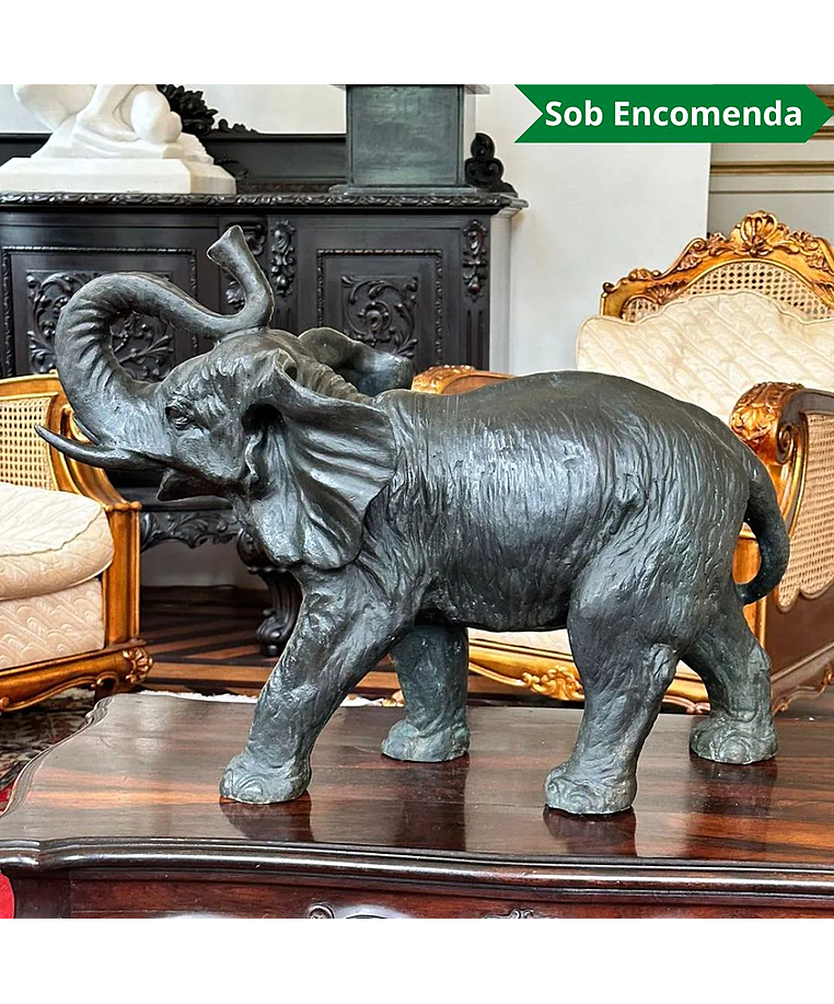imagem do produto Escultura de Bronze Elefante 45x62 - EBZ557