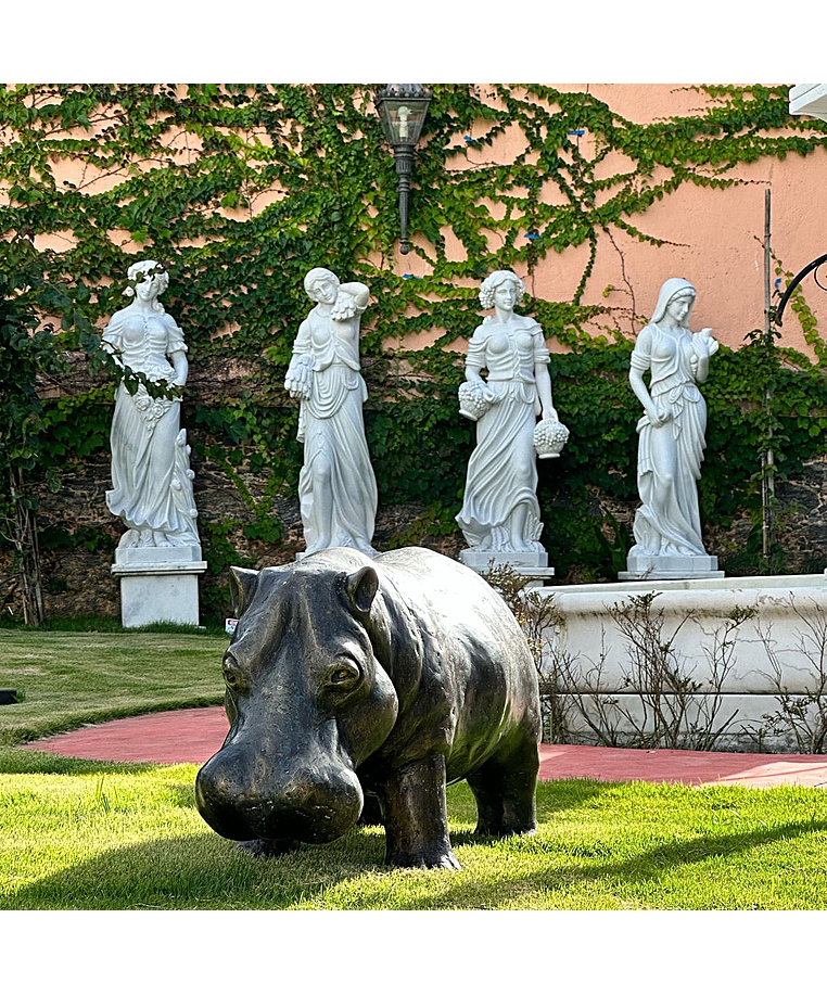 imagem do produto Escultura de Bronze Hipop�tamo 45X110 - EBZ560