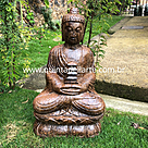 imagem do produto Escultura de Buda Templo em Ferro Fundido 60cm - EF237 Paz e Harmonia Oriental