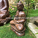 imagem do produto Escultura de Buda Templo em Ferro Fundido 60cm - EF237 Paz e Harmonia Oriental